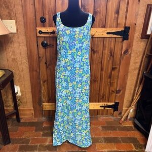 Sigrid Olson Sport dress blue floral size 8
